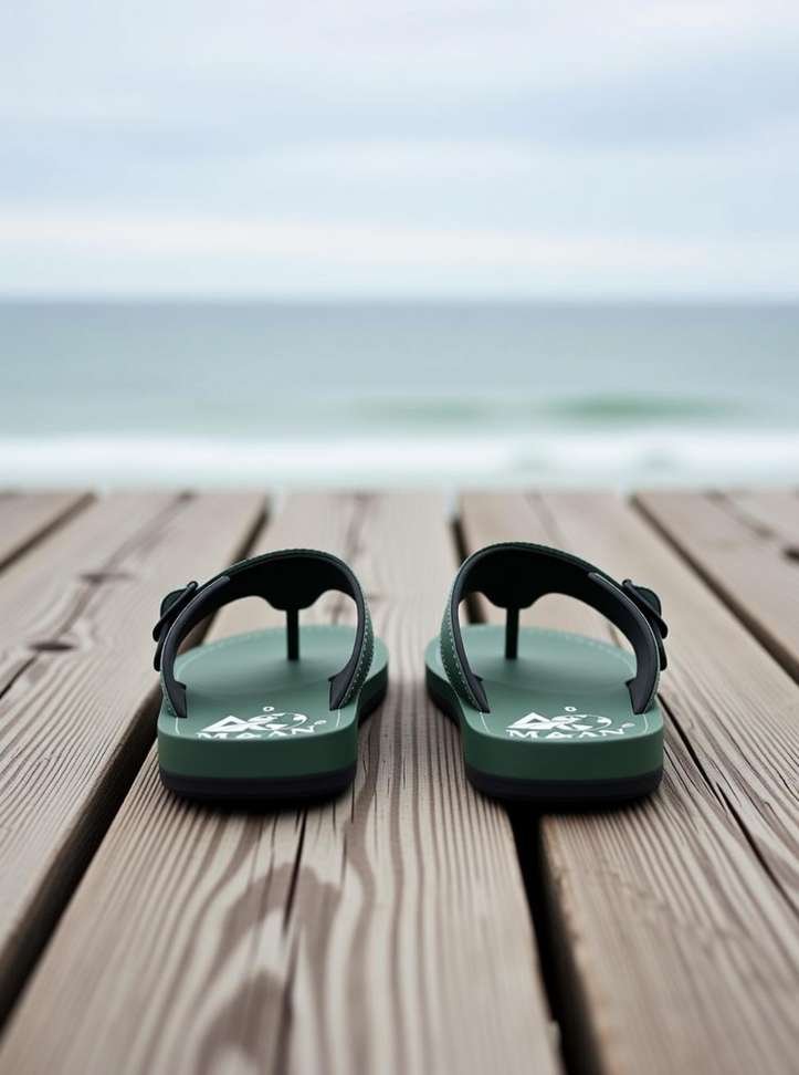 maan men green sandals