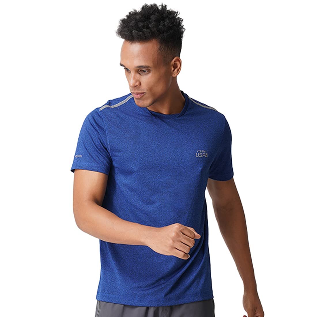 U.S. Polo ASSN. Mens Solid Polyester Crew Neck Regular Fit T-Shirt