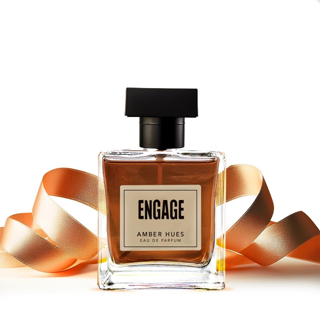 Engage Amber Hues Eau De Parfum for Men 100ml | Long Lasting EDP| Premium Perfume|Amber, Warm, Woody| Skin Friendly| No Paraben | No Silicones| Dermatogically Tested| Gift for Man