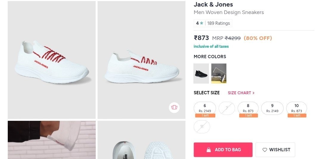 Buy Jack & Jones Men Woven Design Sneakers -  - Footwear for Men