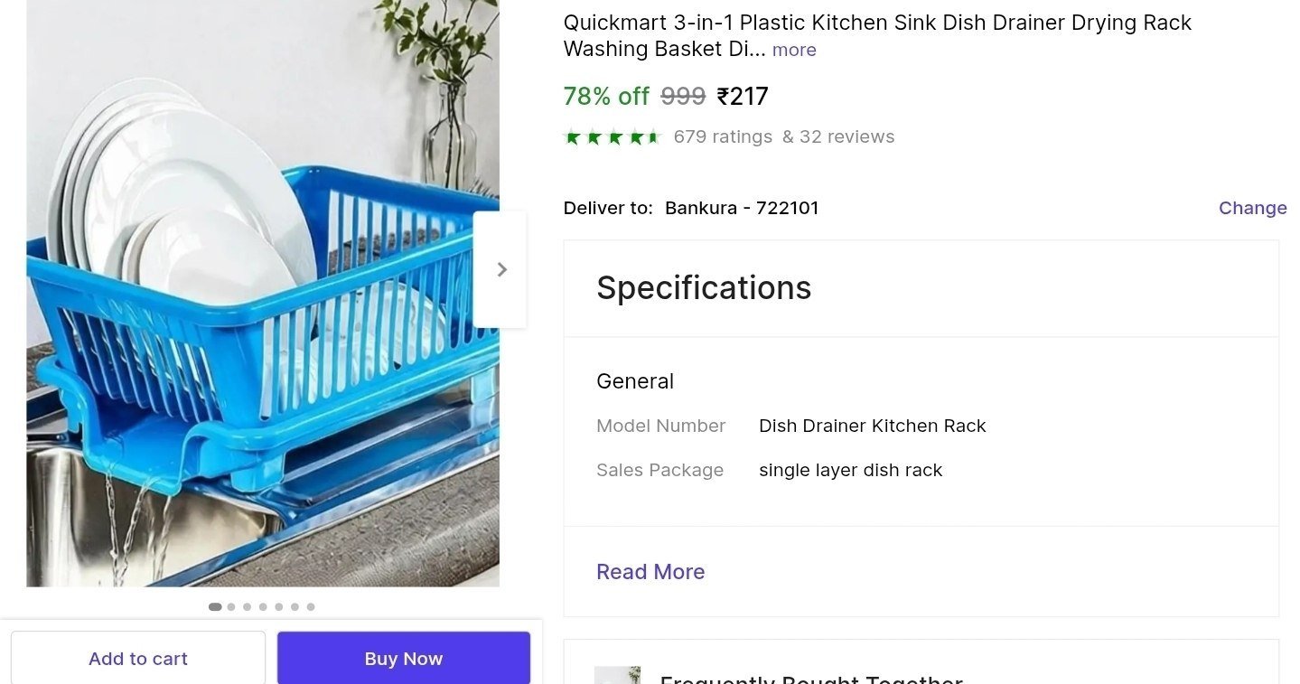 Quickmart 3-in-1 Plastic Kitchen Sink Dish Drainer Drying Rack Washing Basket Dish Drainer Kitchen Rack Price in India - Buy Quickmart 3-in-1 Plastic Kitchen Sink Dish Drainer Drying Rack Washing Bask