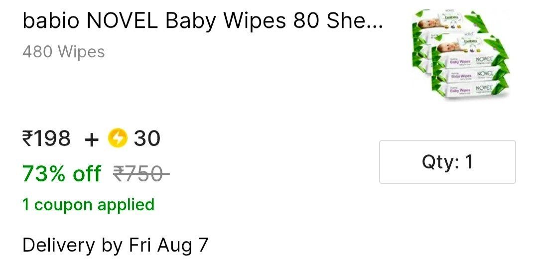 babio NOVEL Baby Wipes 80 Sheets pack of 6 | with Lid Price in India - Buy babio NOVEL Baby Wipes 80 Sheets pack of 6 | with Lid online at Shopsy.in