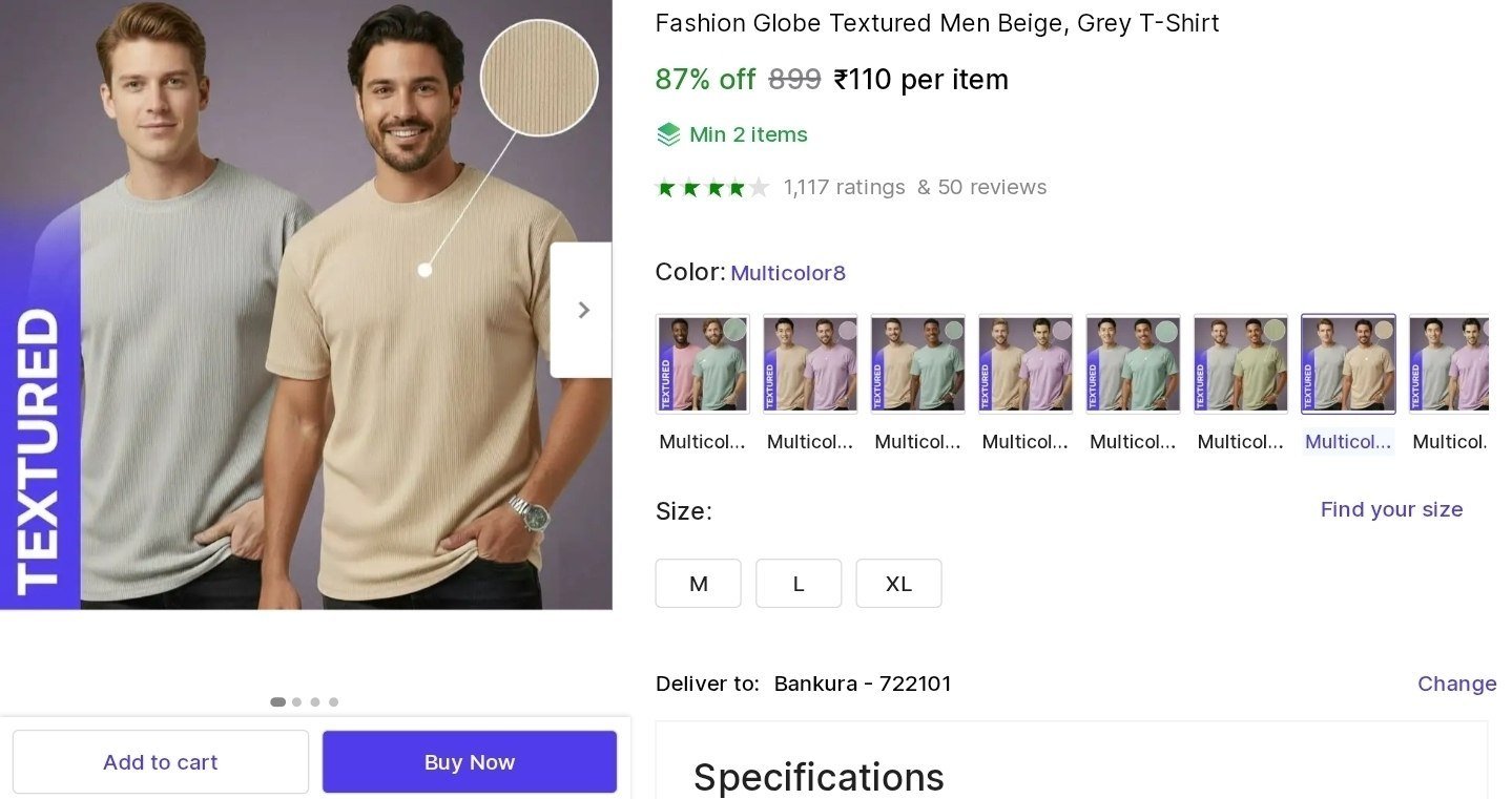Fashion Globe Textured Men Beige, Grey T-Shirt Price in India - Buy Fashion Globe Textured Men Beige, Grey T-Shirt online at Shopsy.in