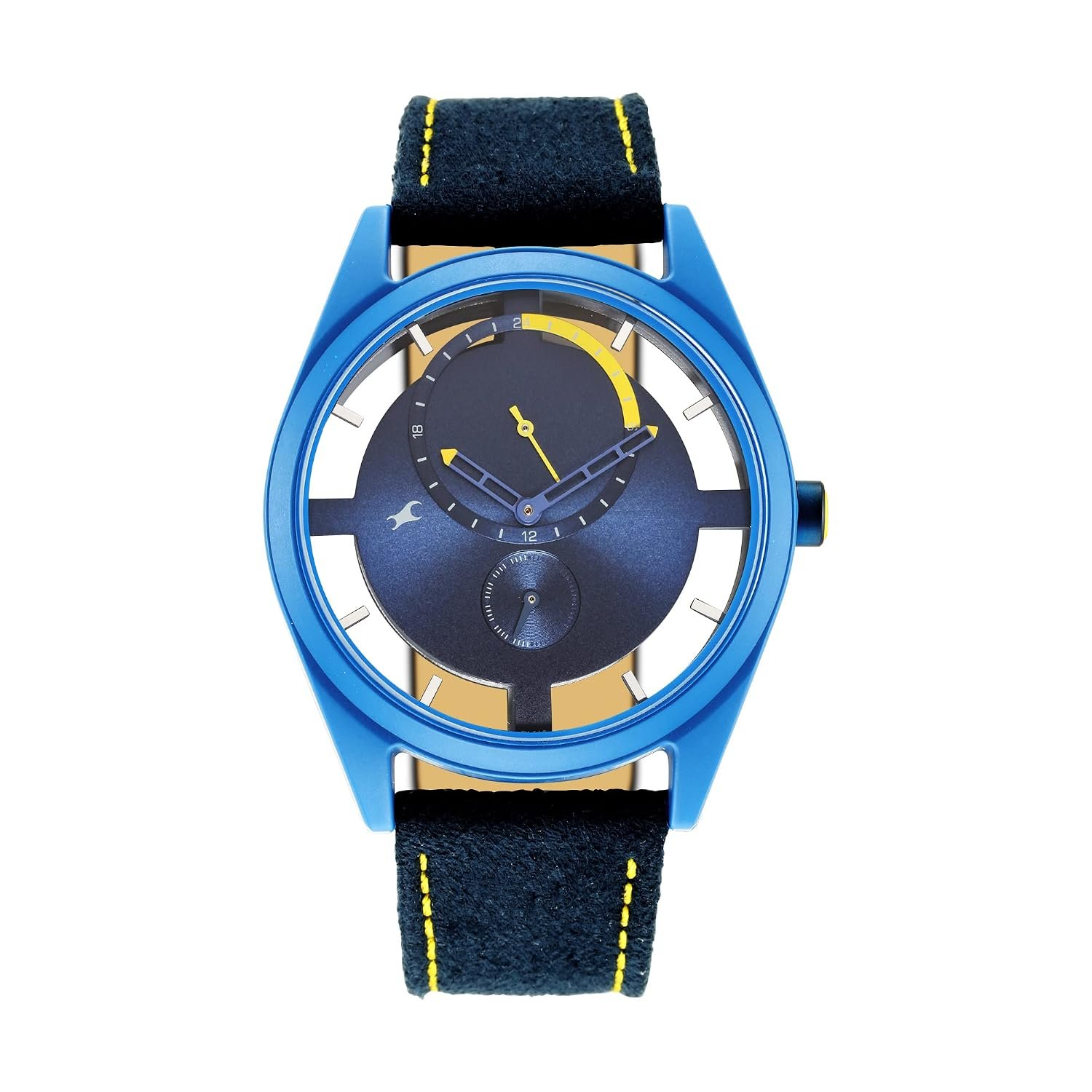 Fastrack Men Plastic Revibe Analog Blue Dial Watch-3256Pf01, Band Color-Blue