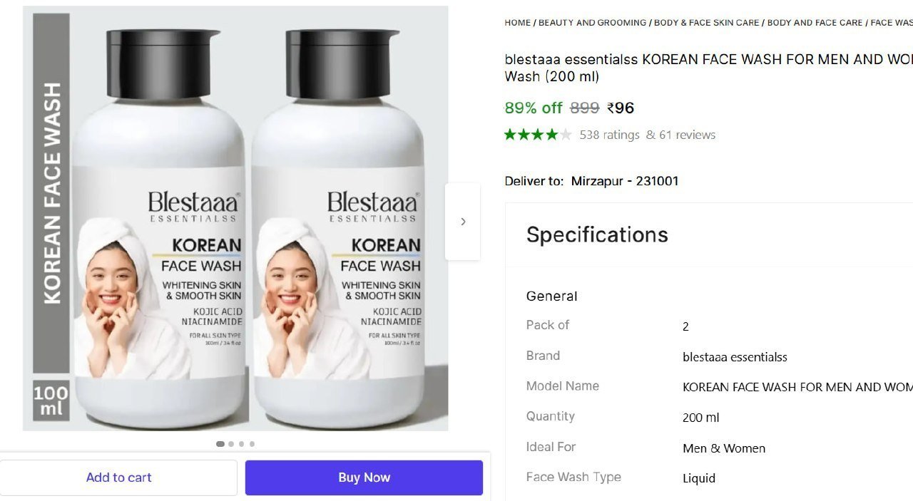 blestaaa essentialss KOREAN FACE WASH FOR MEN AND WOME Men & Women All Skin Types Face Wash Price in India - Buy blestaaa essentialss KOREAN FACE WASH FOR MEN AND WOME Men & Women All Skin Typ