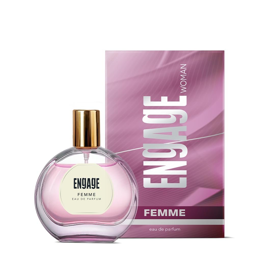 Engage Femme Eau De Parfum for Women 50ml | Citrus Floral|Long Lasting Perfume |Everyday Luxury | Perfume for Women |No Paraben, Sillicones| Dermat-Tested EDP| Gift for woman|Also Try Maracuja Wine