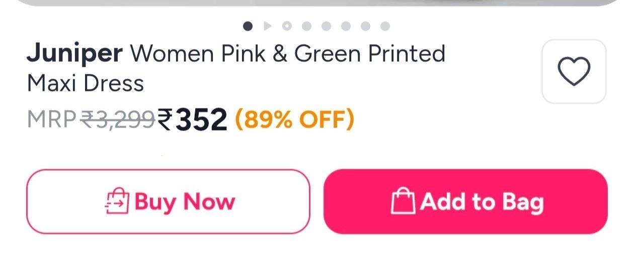 Buy Juniper Women Pink & Green Printed Maxi Dress -  - Apparel for Women