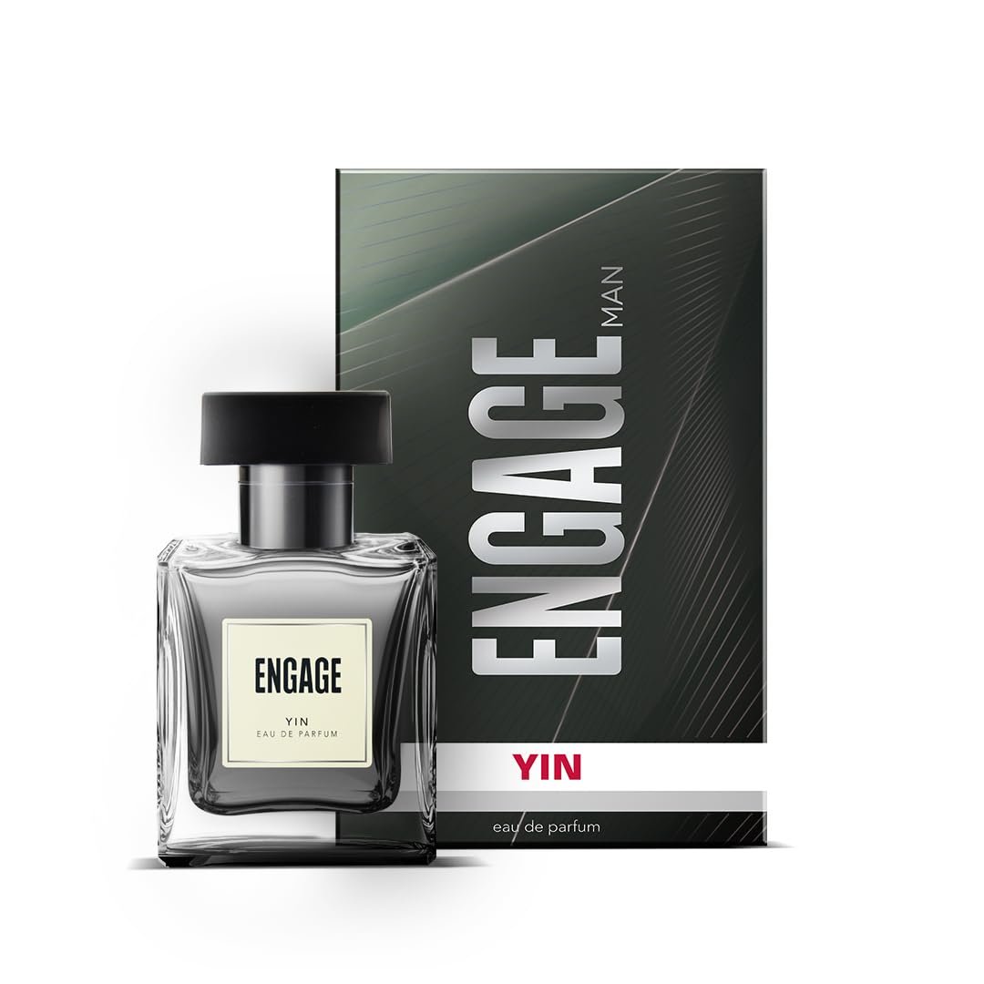 Engage Yin Eau De Parfum for Man 50ml |Fresh Bergamot Patchouli|Long Lasting Perfume|Perfume for Man| Night-time Wear| No Paraben|No Silicones|Dermat-Tested EDP| Gift for Men|Also Try Maracuja Cognac