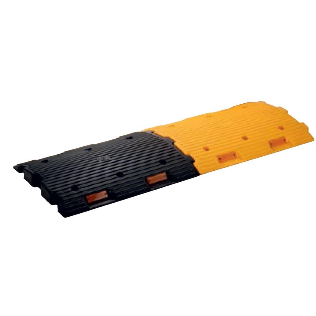 75MM Speed Breaker 5 Meter ABS Road Bump (Black and Yellow) Pack Of 10 SIZE 500 X 400 X 75MM (500MM X 10 BLOCKS)