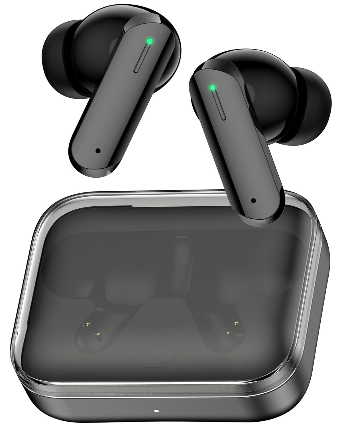 Vaku Luxos® BOOMX Wireless Earbuds Bluetooth 5.4 TWS Headphones 60H Playback Bass Stereo 13mm Drivers Gaming Low Latency HD Calls Touch Control Fast Charging IPX Waterproof- Black