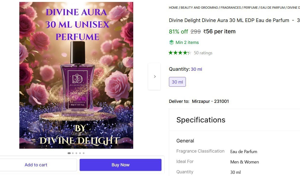 Divine Delight Divine Aura 30 ML EDP Eau de Parfum  -  30 ml Price in India - Buy Divine Delight Divine Aura 30 ML EDP Eau de Parfum  -  30 ml online at Shopsy.in