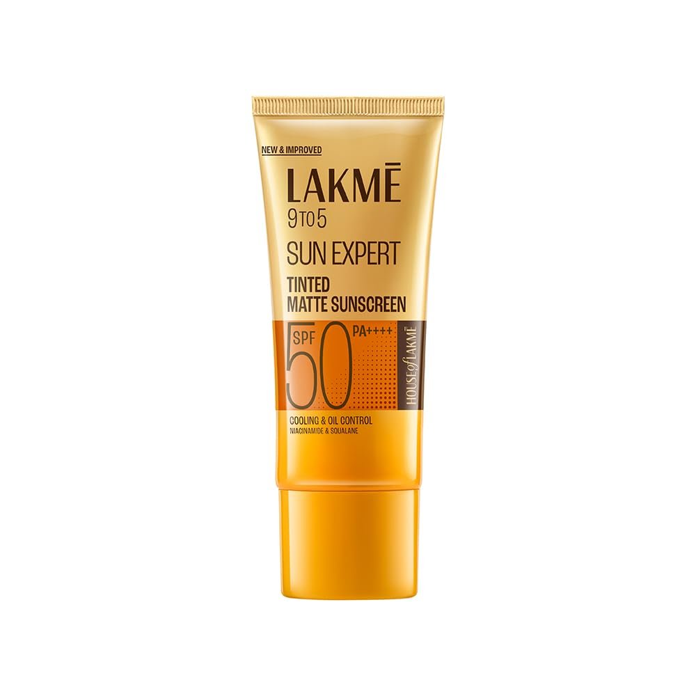 Lakme Tinted Sunscreen with Niacinamide for Even Toned Skin, SPF 50 PA+++, In-Vivo tested,With New-Age UV Filters, Boosts Glow, Reduces Dullness & Dark Spots 50 ml