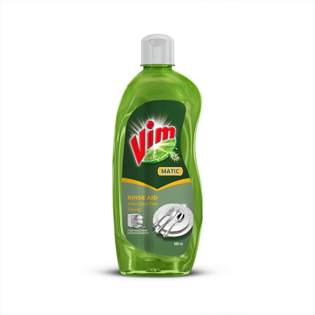 Vim Matic Rinse Aid 500 ml, Prevents Limescale Buildup, Prevents Spots, Designed by India's No.1 Dishwash brand