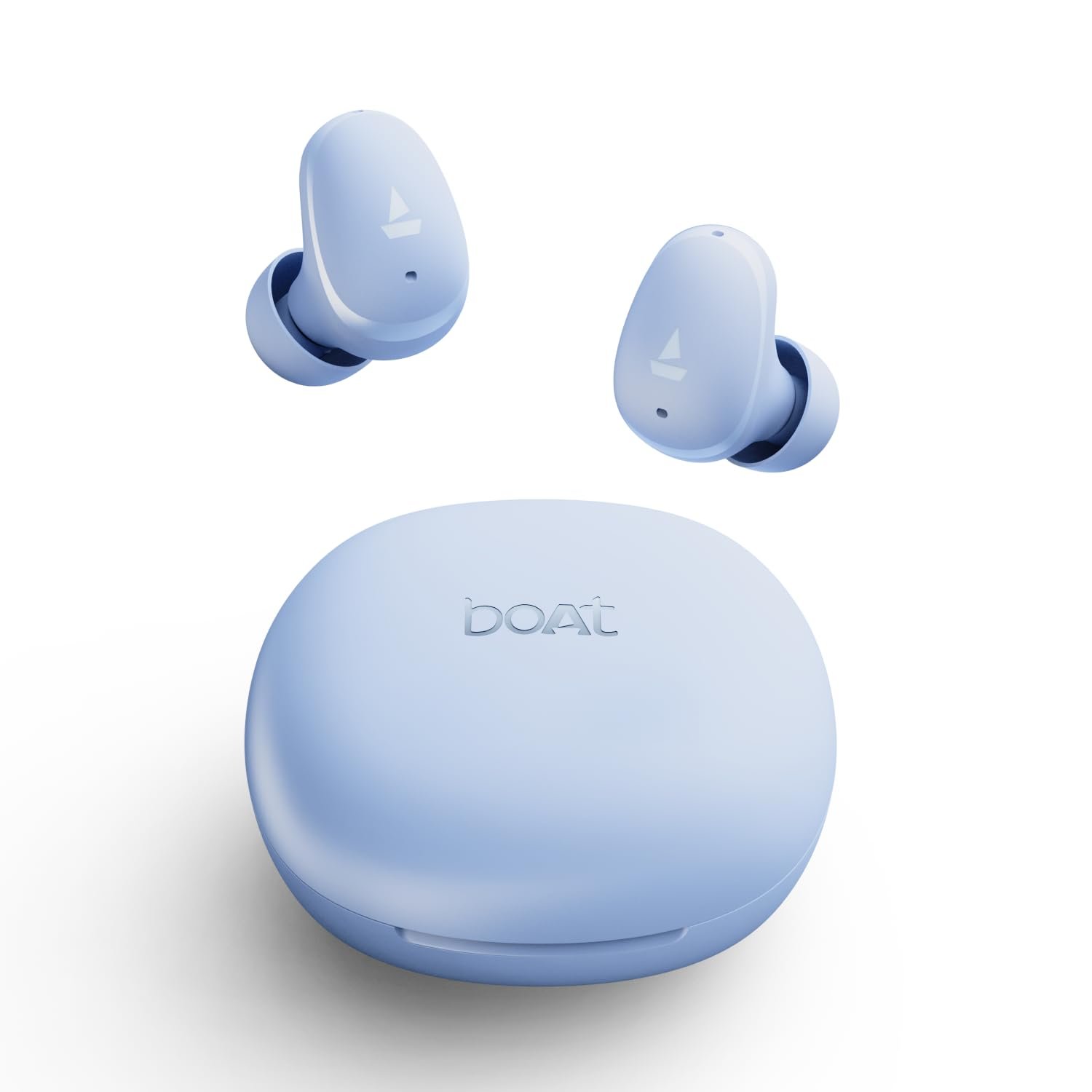 boAt Airdopes Plus 214, Up to 55 Hrs Playtime, Dual Mics with ENx™ Tech, Sleek Bean Design, 10mm Drivers, Voice Assistant, Beast™ Mode, ASAP™ Charge, IWP™ Tech TWS Earbuds with mic(Lavender Haze)