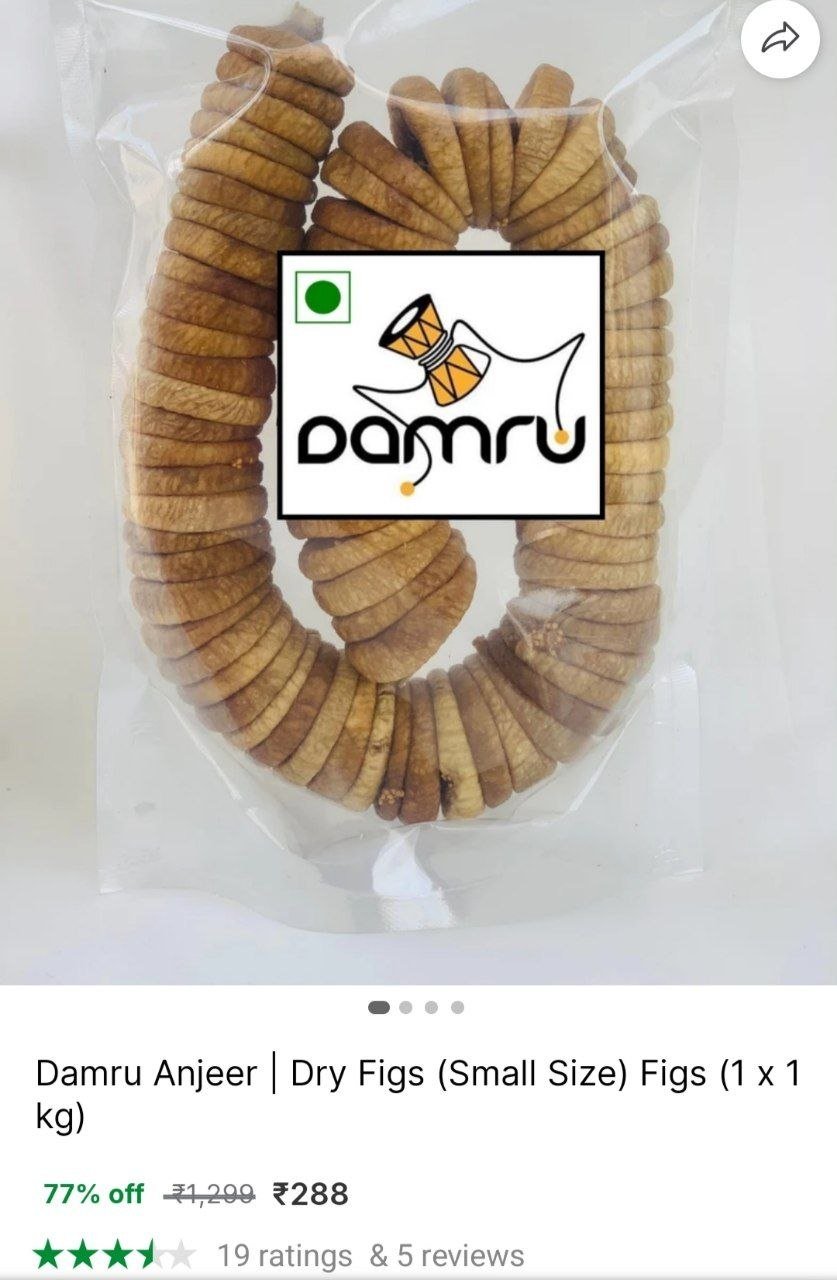 Damru Anjeer | Dry Figs (Small Size) Figs Price in India - Buy Damru Anjeer | Dry Figs (Small Size) Figs online at Shopsy.in