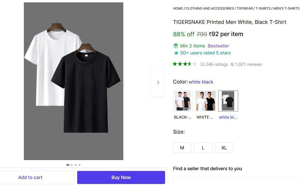 TIGERSNAKE Printed Men White, Black T-Shirt Price in India - Buy TIGERSNAKE Printed Men White, Black T-Shirt online at Shopsy.in