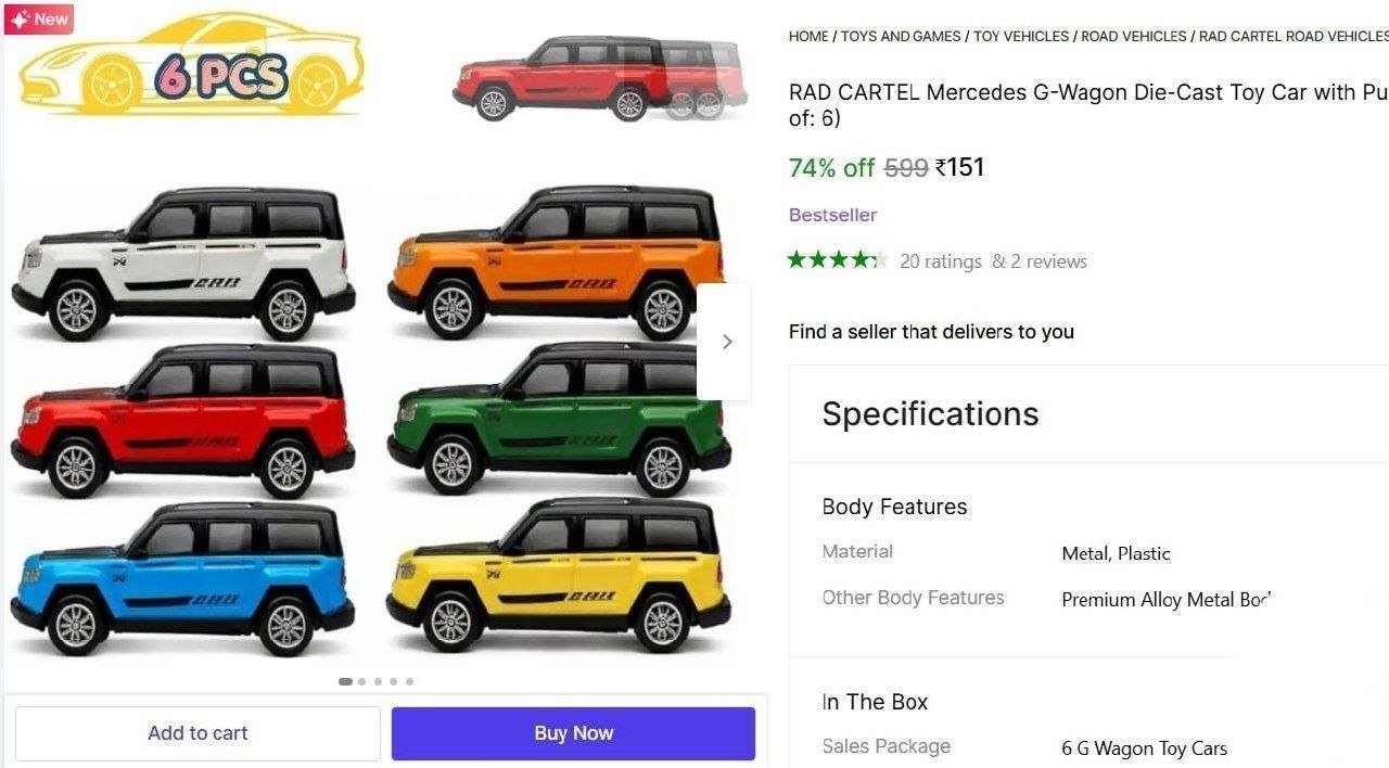RAD CARTEL Mercedes G-Wagon Die-Cast Toy Car with Pullback & Realistic Design Price in India - Buy RAD CARTEL Mercedes G-Wagon Die-Cast Toy Car with Pullback & Realistic Design online at Shops