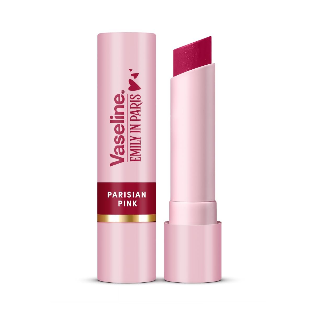 Vaseline Parisian Pink | Emily in Paris Limited Edition | Pink Tinted Lip Balm Stick, 24H Moisturization, 3g