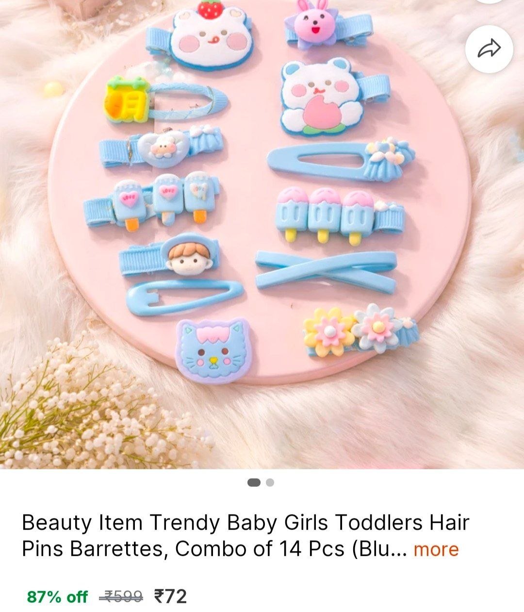 Beauty Item Trendy Baby Girls Toddlers Hair Pins Barrettes, Combo of 14 Pcs (Blue) Alligator Hair Clip Price in India - Buy Beauty Item Trendy Baby Girls Toddlers Hair Pins Barrettes, Combo of 14 Pcs 