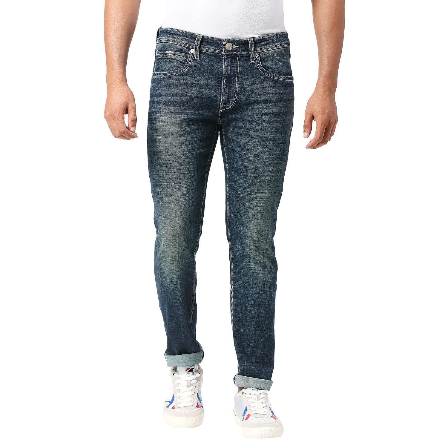 Pepe Jeans Men's Mid Rise Straight Jeans