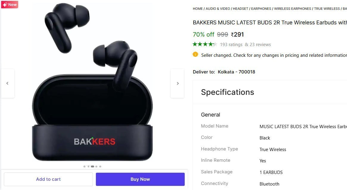 BAKKERS MUSIC LATEST BUDS 2026 True Wireless Earbuds with Mic, 12.4mm Drivers B07 Bluetooth Gaming Headset Price in India - Buy BAKKERS MUSIC LATEST BUDS 2026 True Wireless Earbuds with Mic, 12.4mm Dr