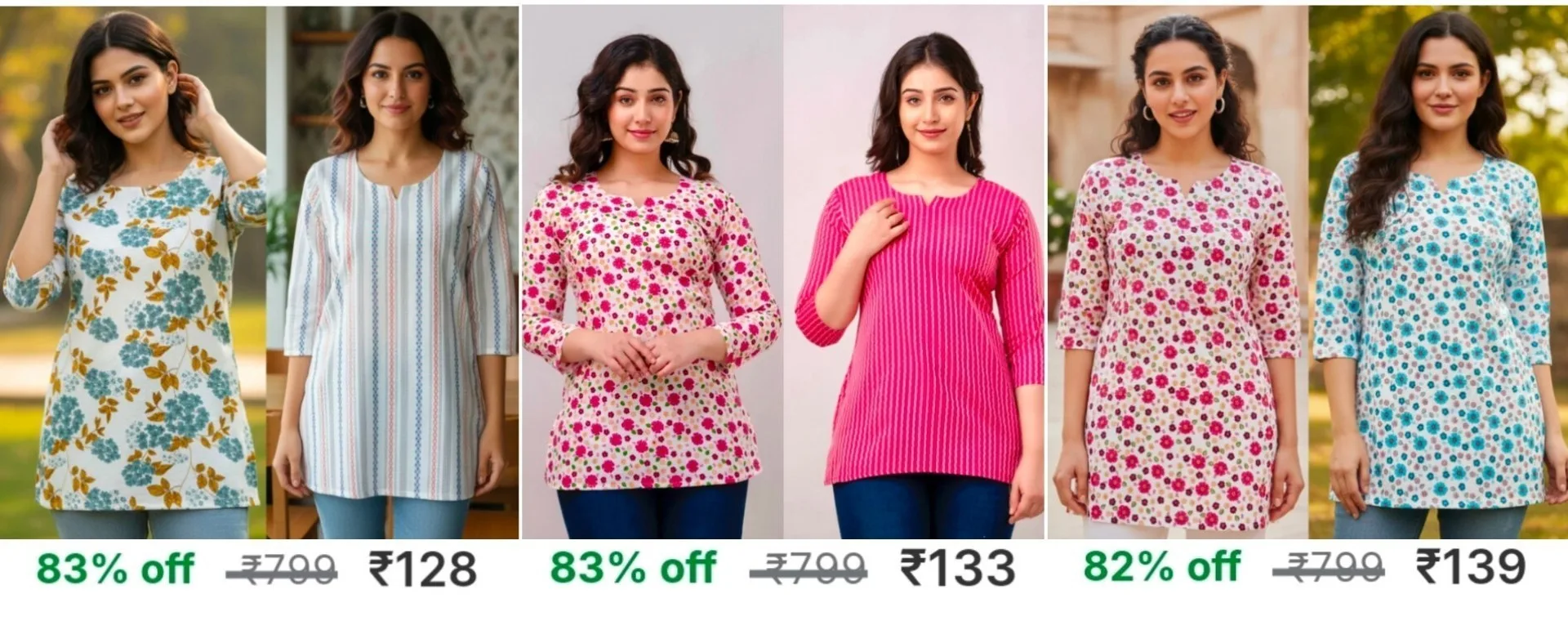 Women's Floral Kurta LOOT