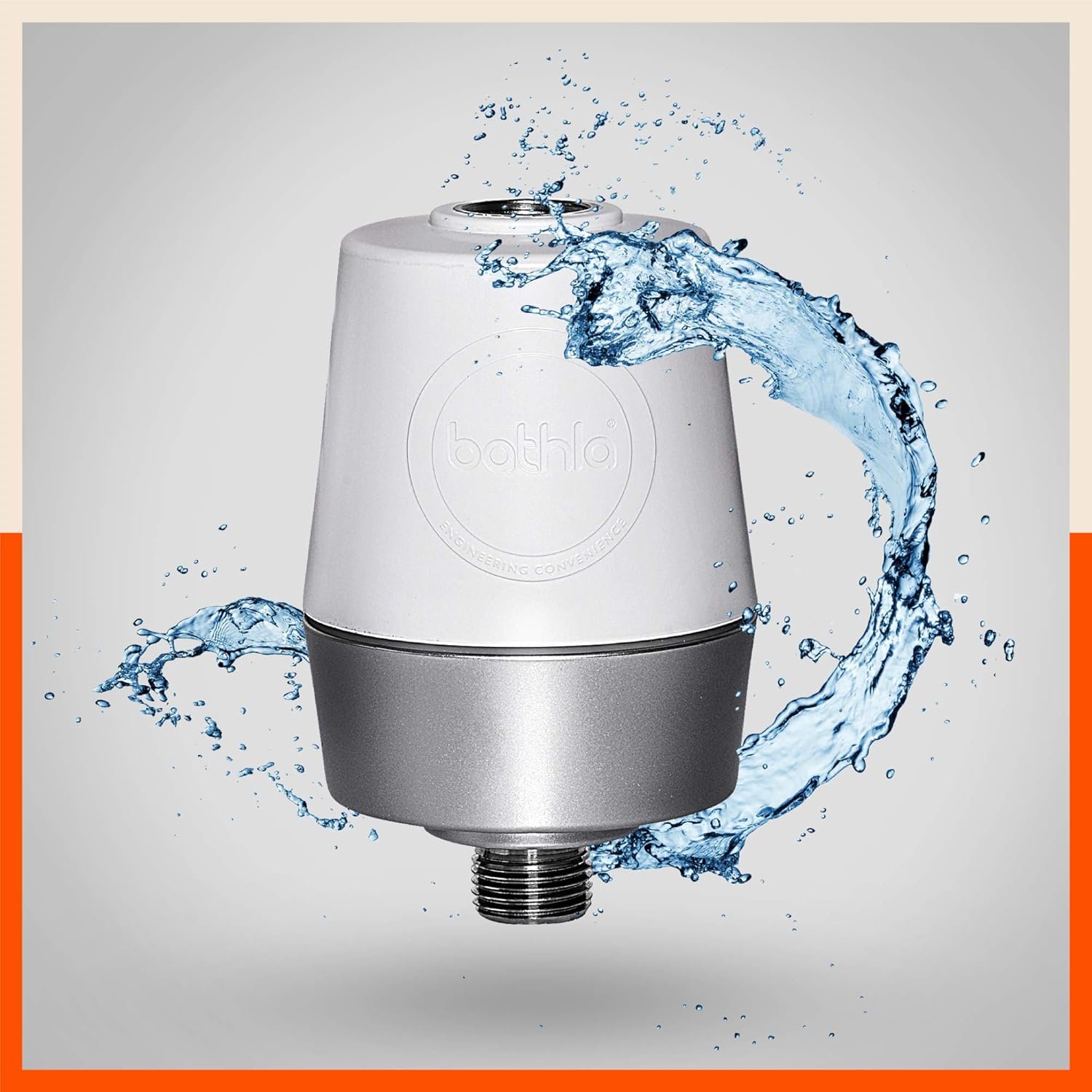 Bathla QuaSoft 3499 Shower & Tap Filter - Reduces Hair Fall and Protects Skin Against Hardwater (Silver, White)