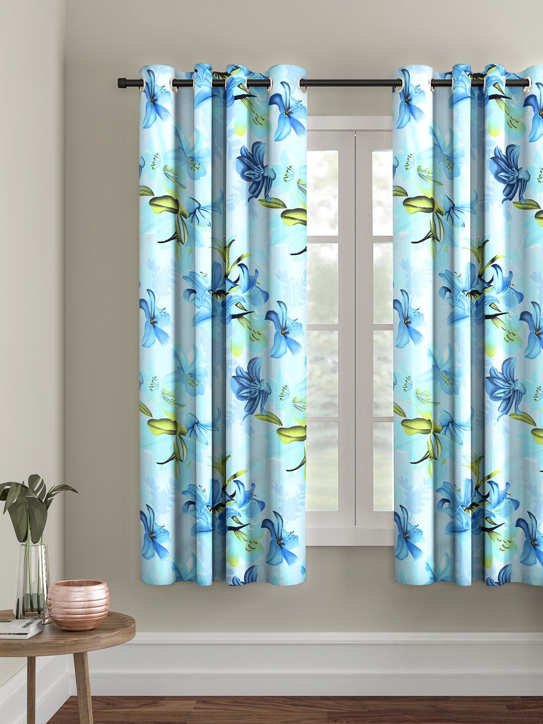 Buy Cortina Single Floral Printed Window Curtain -  - Home for Unisex