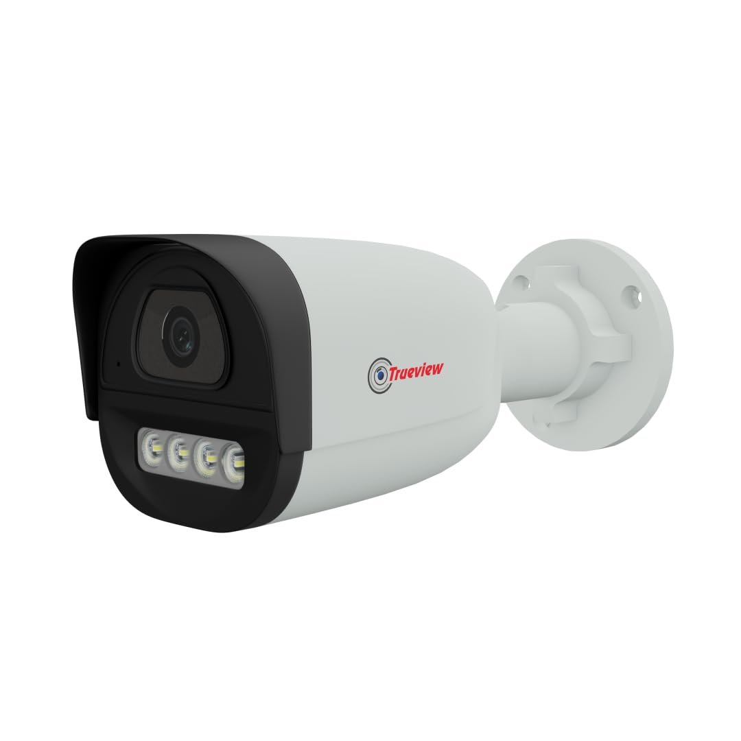 Trueview 2MP Dual Light HD Bullet Wired CCTV Camera with Built-in Mic | Works with DVR (TVI/AHD/CVI/CVBS) | All Time Color Vision, 3.6mm Lens, 20M IR, 15M White LED | H.265 | IP66 Waterproof