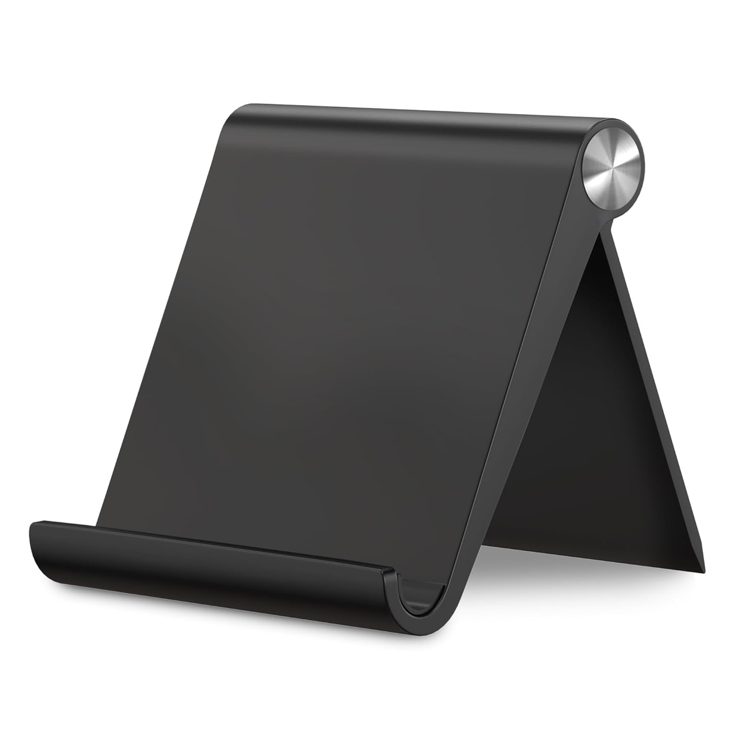 Sounce Foldable Phone & Tablet Stand for Desk, Adjustable, Portable, Black | Compatible With iPhone, Samsung, OnePlus, Xiaomi, Android Phones And Most Tablets For Multi-Angle, Non-Slip Base, Light