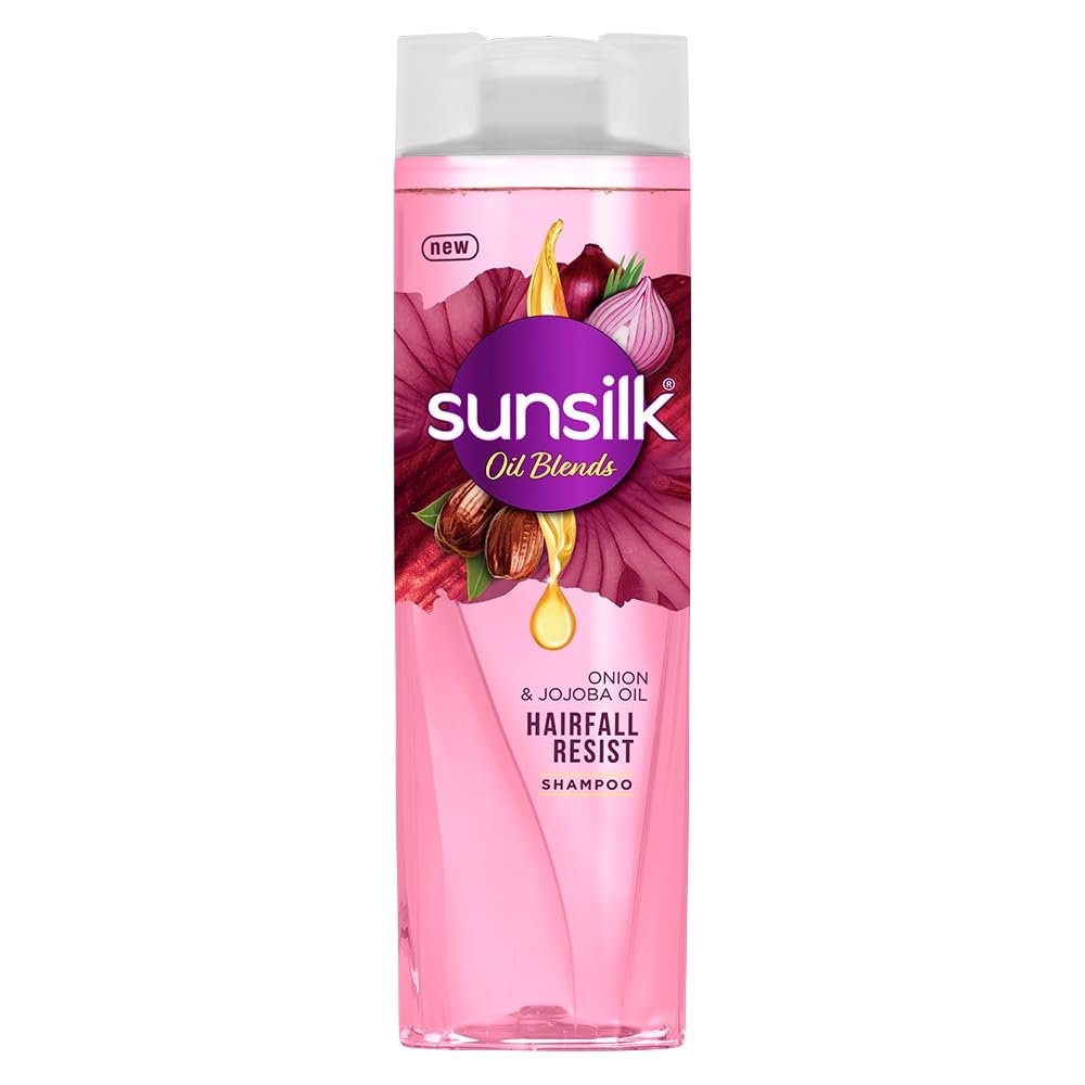 Sunsilk Hairfall Shampoo with Onion & Jojoba Oil|| that works best to nourish your long hair|| and makes it grow stronger from the first wash|| 370ml