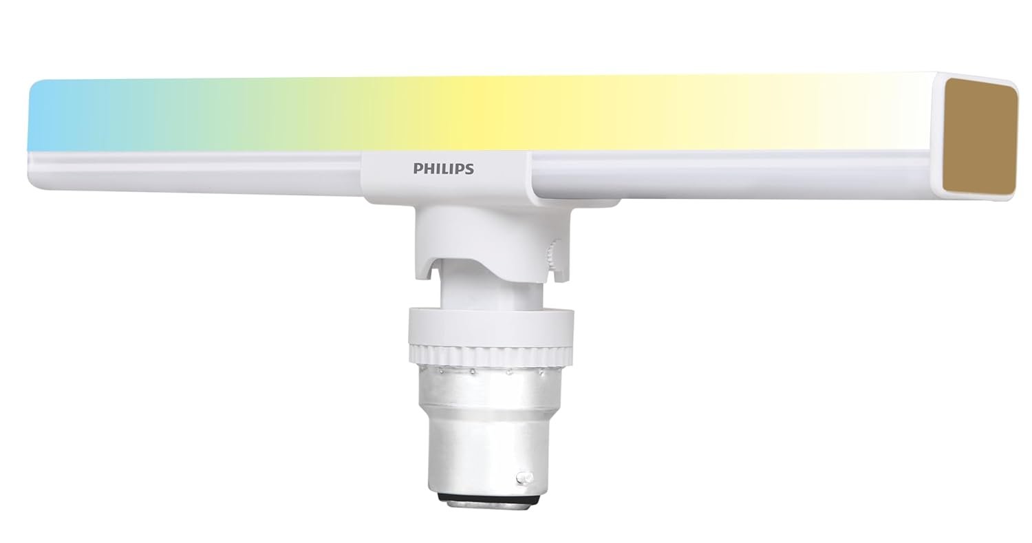 Philips 10W B22 LED T-Bulb | 3 Colors in 1 LED Bulb | Scene Switch T-Bulb for Home & Decoration | Color: Tunable White | Pack of 1 | Gold Perform Series