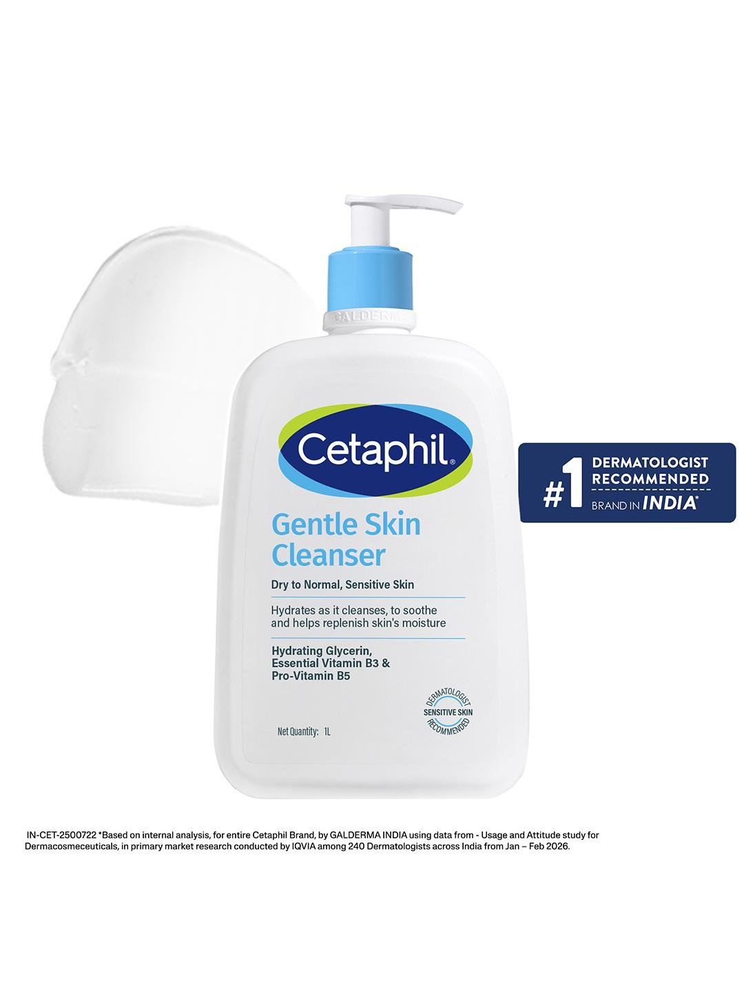 Buy Cetaphil Gentle Skin Cleanser Hydrating Face Wash With Niacinamide & Vitamin B5   1000 Ml -  - Personal Care for Unisex