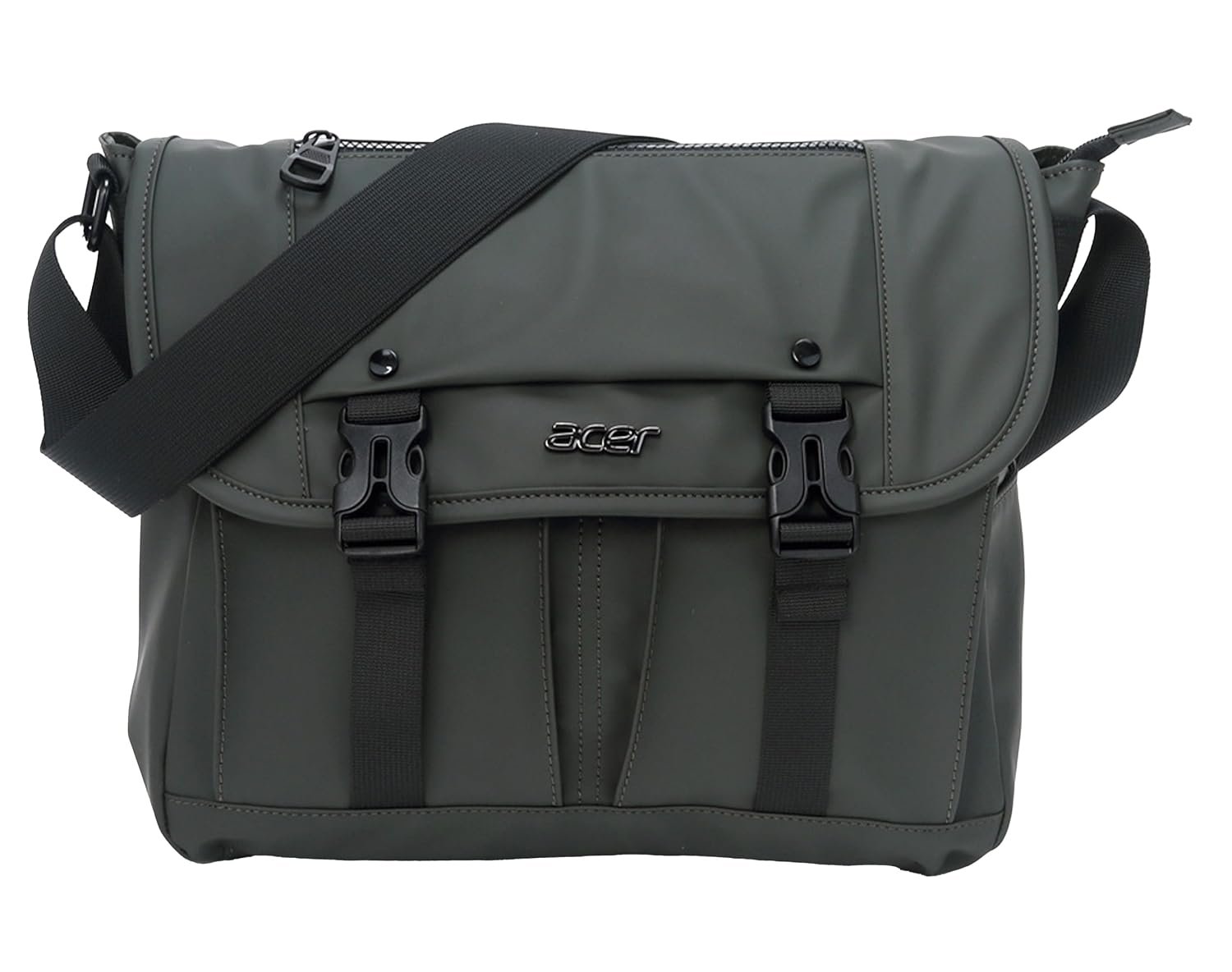 Acer Stylo Premium 14 Inch Laptop Sling Bag, Elegant Green Water-Resistant Polyester, Zippered Compartments & Front Pockets, Fits Up to 14-inch Laptops, Lightweight Daily Organizer for Work & 