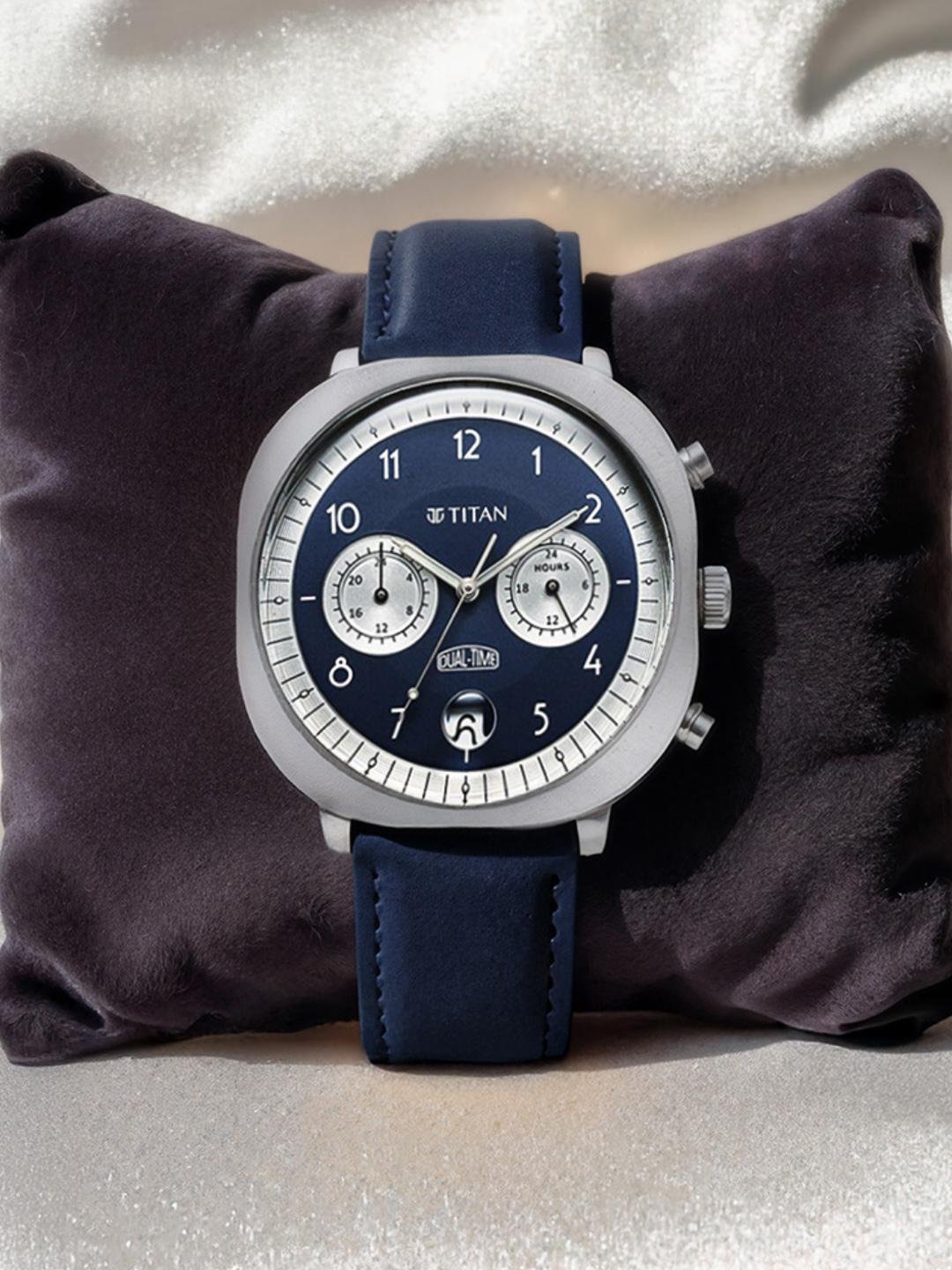 Buy Titan Timeless Treasures Multifunction Analog With Blue Dial Watch For Men   Nt10022sl01 -  - Accessories for Men