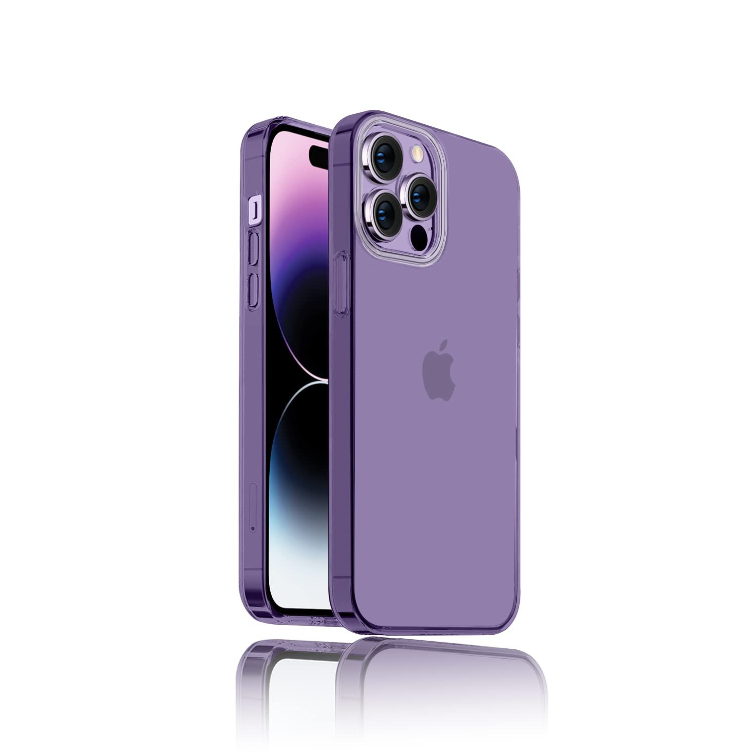 GRIPP® Neo Shock Absorbent Case Compatible with iPhone 14 Pro (6.1") Drop Test Protection Ultra Tough Lightweight & Anti Shock Protection with Scratch Resistant Transparent Back Cover - Purple