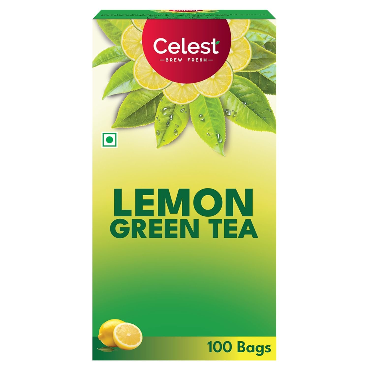 Celest Lemon Green Tea for Weight Loss - 100 Teabags | Zesty Lemon Green Tea