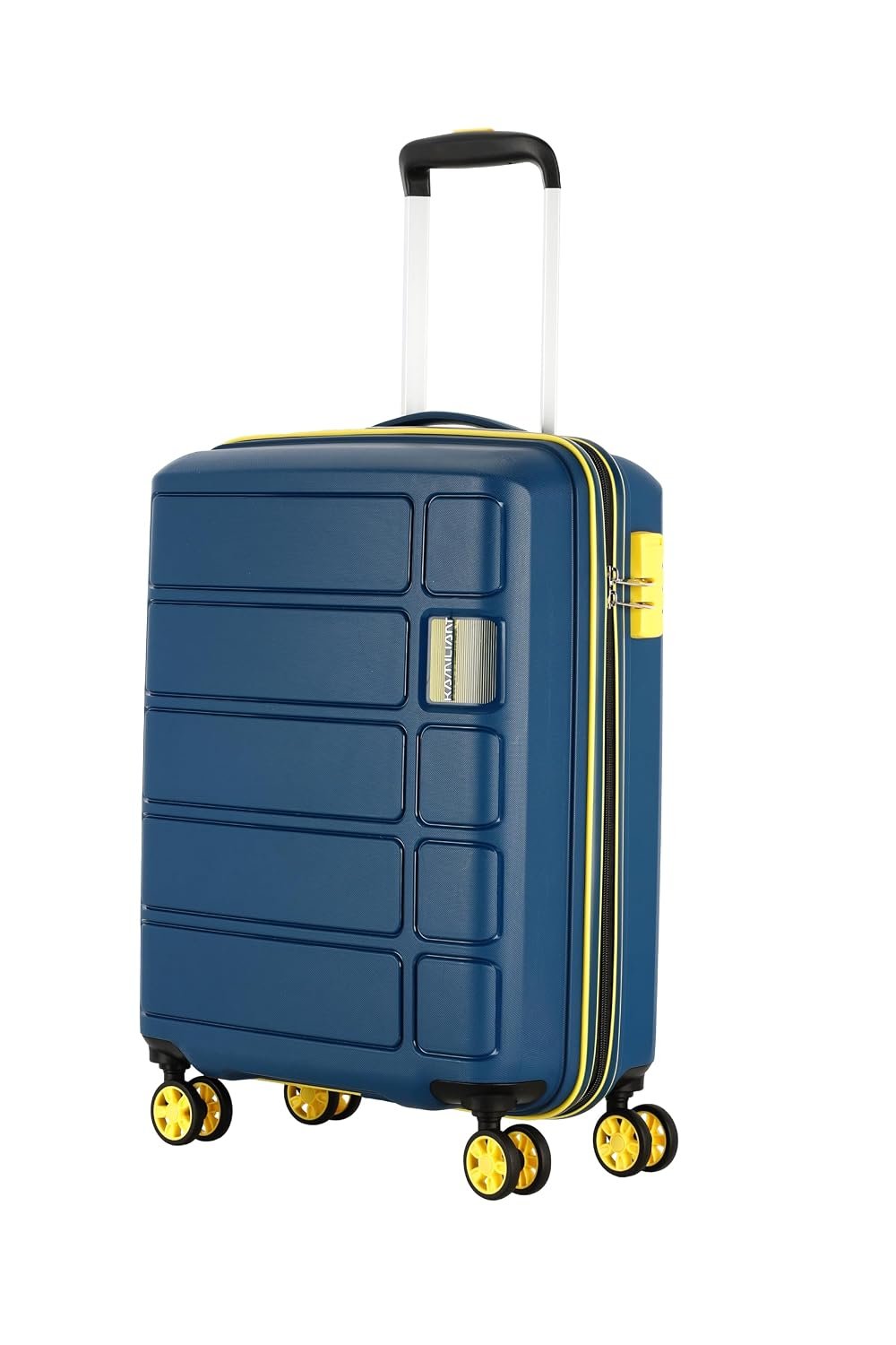 Kamiliant by American Tourister Harrier Zing|Cabin Trolley Bag Small Size (56 cms) for Travel| Hard Case Polypropylene (PP) Suitcase|360° 8-Wheel Spinner Luggage Trolley|Combination Lock|Navy Blue