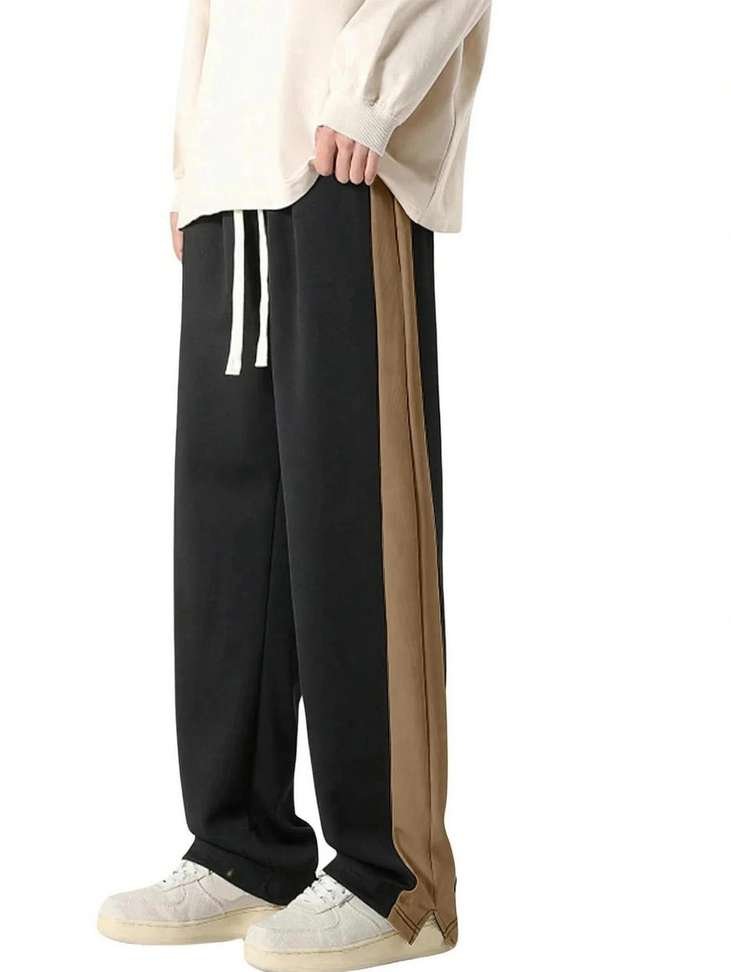 combraided relaxed men black brown trousers