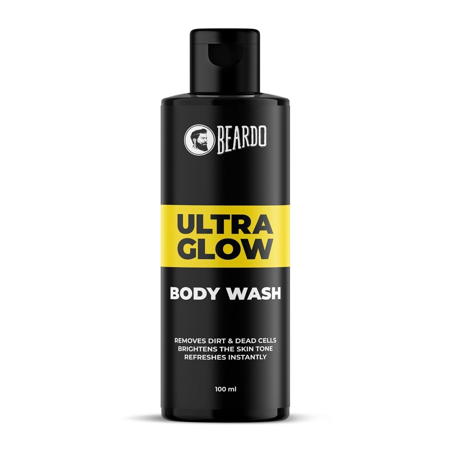 Beardo UltraGlow Body Wash for Men, 100ml | Moisturizes & Hydrates the Skin | Contains Mulberry & Bearberry Extracts for Deep Cleansing & Nourishment | Soft & Smooth Skin