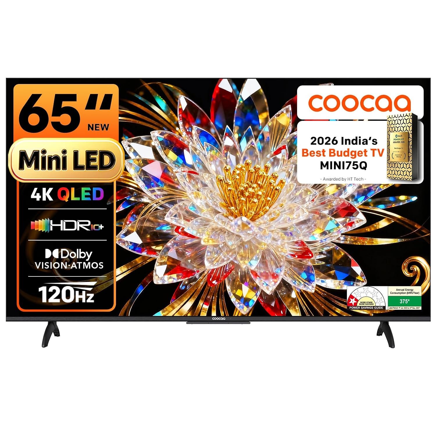 coocaa 164 cm (65 inches) 4K Ultra HD Smart Mini LED QLED Google TV 65MINI75Q