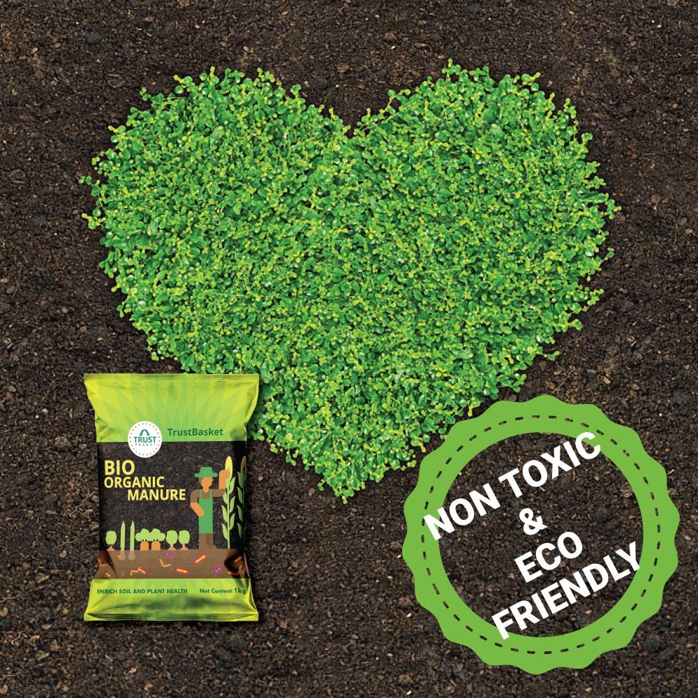 TrustBasket Bio Organic Manure (set of 5) 5 KG for home, kitchen, and terrace gardening | Rich in essential nutrients to promote plant growth and development | Soil conditioner
