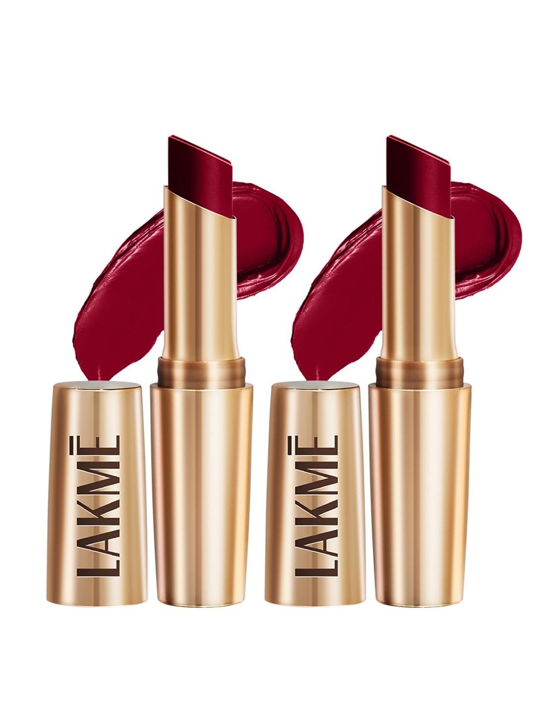 Buy Lakme Set Of 2 9to5 Powerplay Priming Matte Lipstick 3.6g Each   Burgundy Passion -  - Personal Care for Women