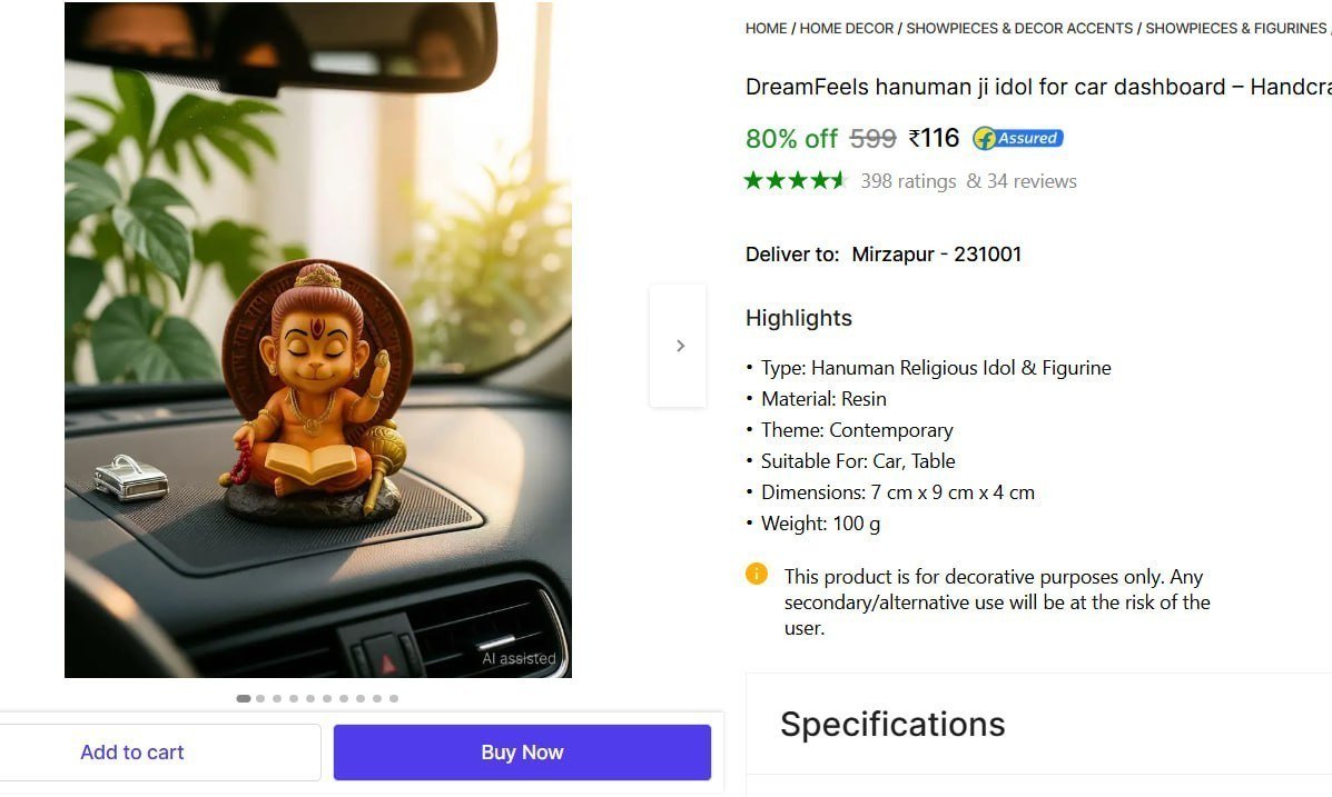 DreamFeels hanuman ji idol for car dashboard – Handcrafted Resin Figurine (Compact Size) Decorative Showpiece  -  9 cm Price in India - Buy DreamFeels hanuman ji idol for car dashboard – Handcrafted R