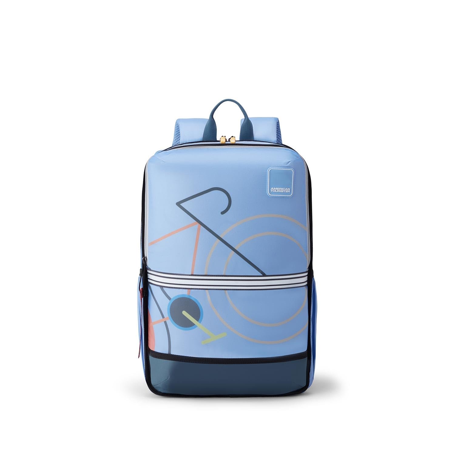 American Tourister Aleo 3.0, 20L Volume 2 Compartment School Backpack with Front Organizer and Spacious Interiors for Girls and Boys - Blue