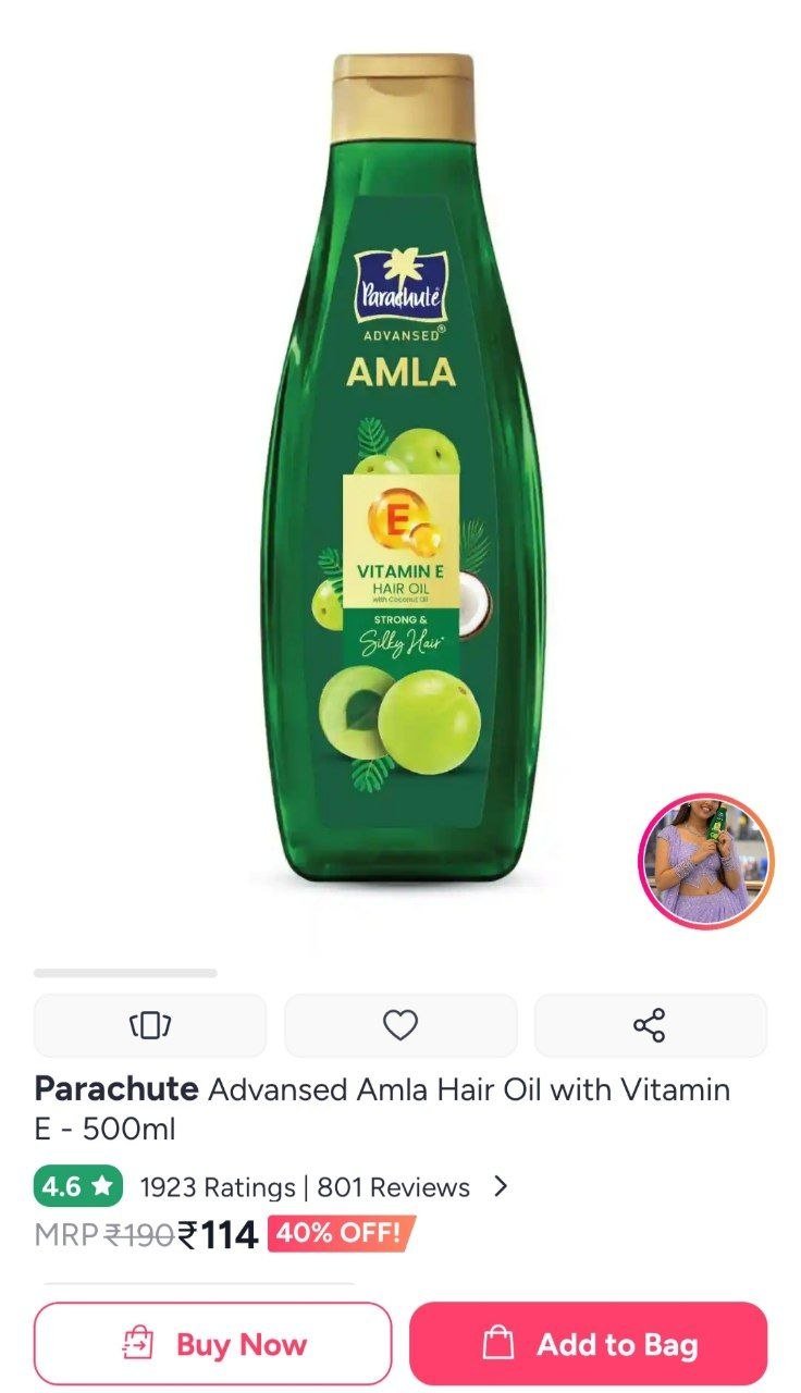 Buy Parachute Advansed Amla Hair Oil With Vitamin E   500ml -  - Personal Care for Unisex