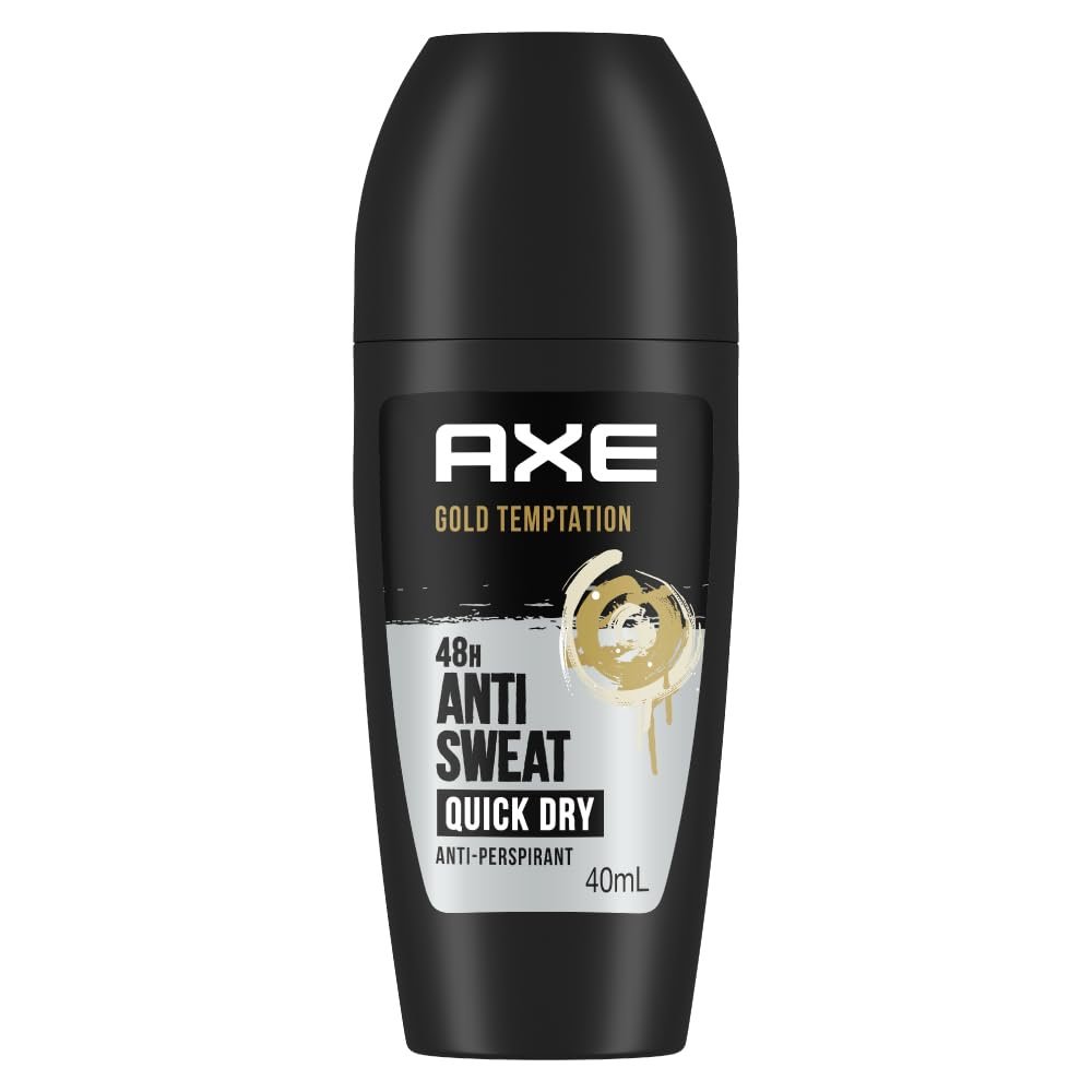 AXE Gold Temptation | Anti-Perspirant Roll On for Men | 48H Anti-Sweat Protection | Quick Dry | 40 ML