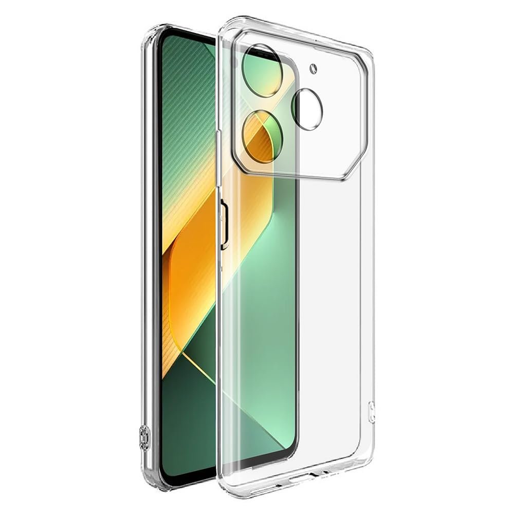 Amazon Brand - Solimo Mobile Cover for Tecno Pova 6 Neo 4G (Soft & Shockproof Back Case with inbuilt Cushioned Edges), Clear