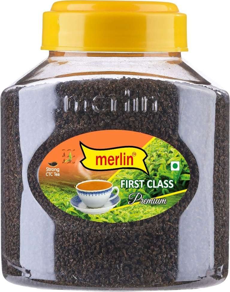 merlin First Class Premium Strong CTC Tea | Rich Aroma & Taste | 250g Jar Black Tea Plastic Bottle Price in India - Buy merlin First Class Premium Strong CTC Tea | Rich Aroma & Taste | 250g Ja