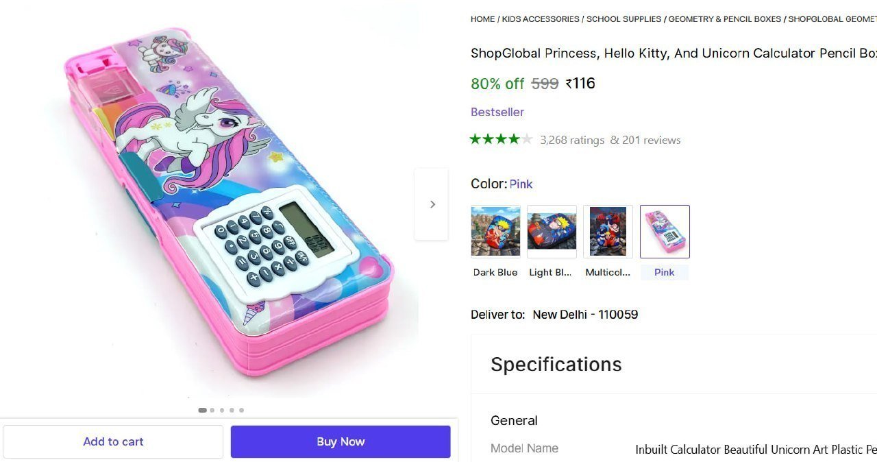 ShopGlobal Princess, Hello Kitty, And Unicorn Calculator Pencil Box ANY ONE SEND DESIGN Art Plastic Pencil Box Price in India - Buy ShopGlobal Princess, Hello Kitty, And Unicorn Calculator Pencil Box 
